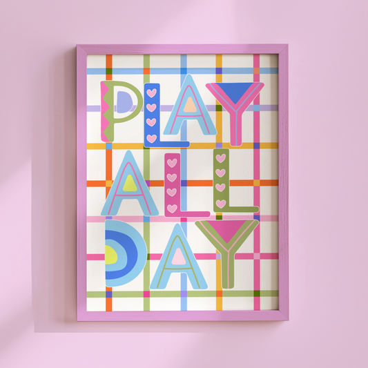 Play All Day Poster Print