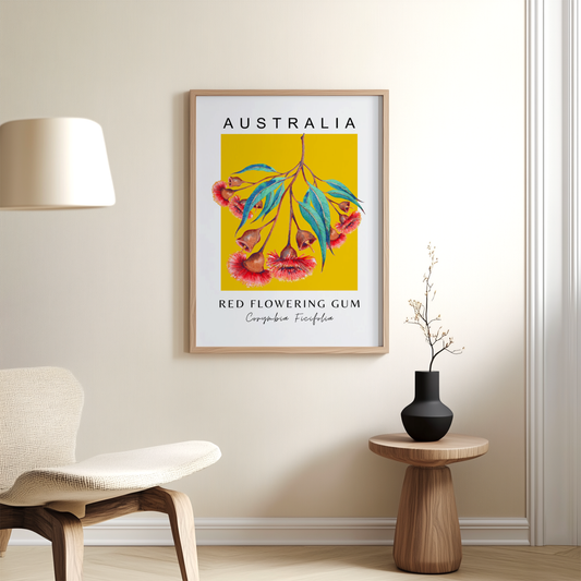 Australian Red Flowering Gum Print