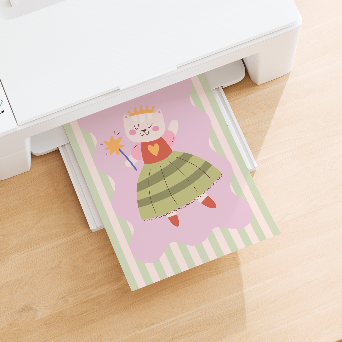 Princess Cat Poster Print