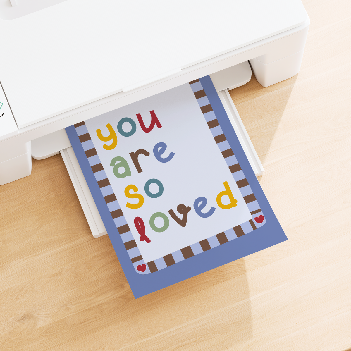 You Are So Loved Poster Print (Blue)