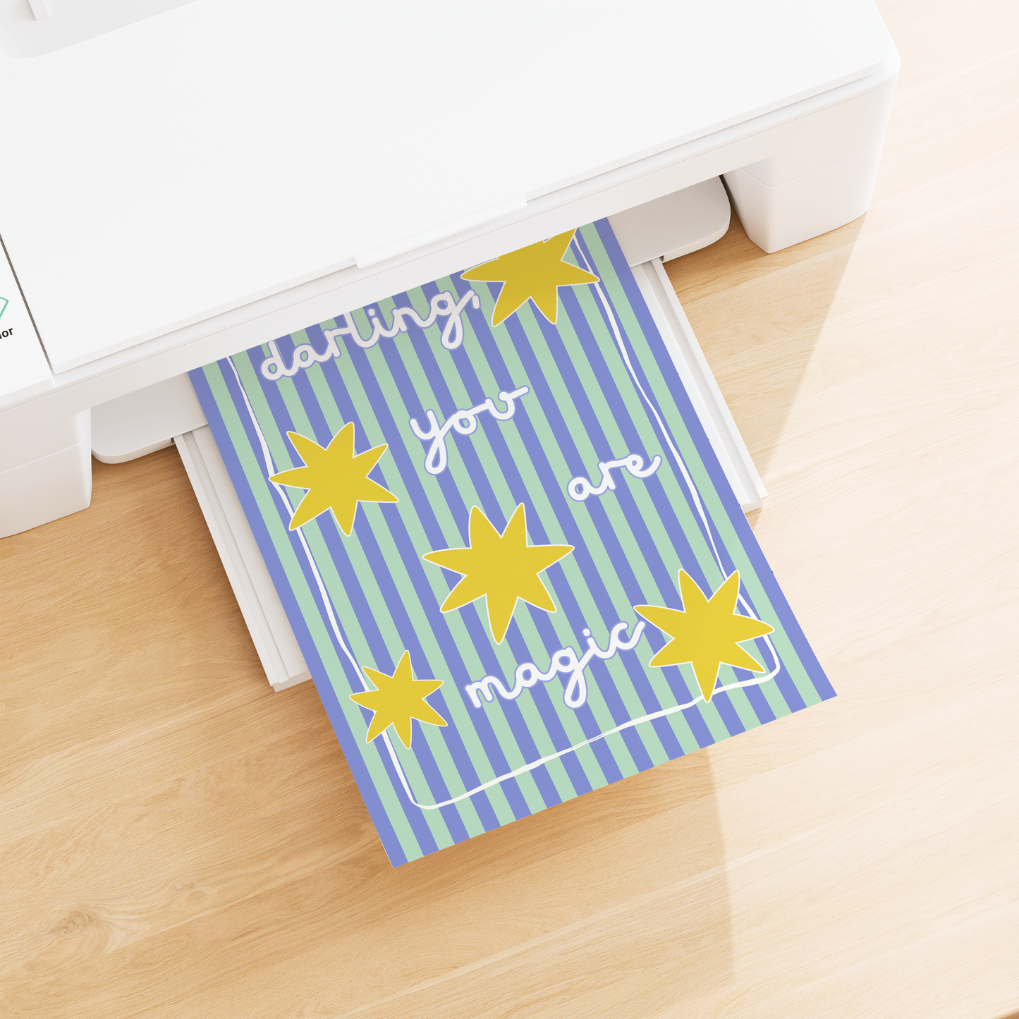 Darling, You Are Magic Poster Print (Blue and Green)