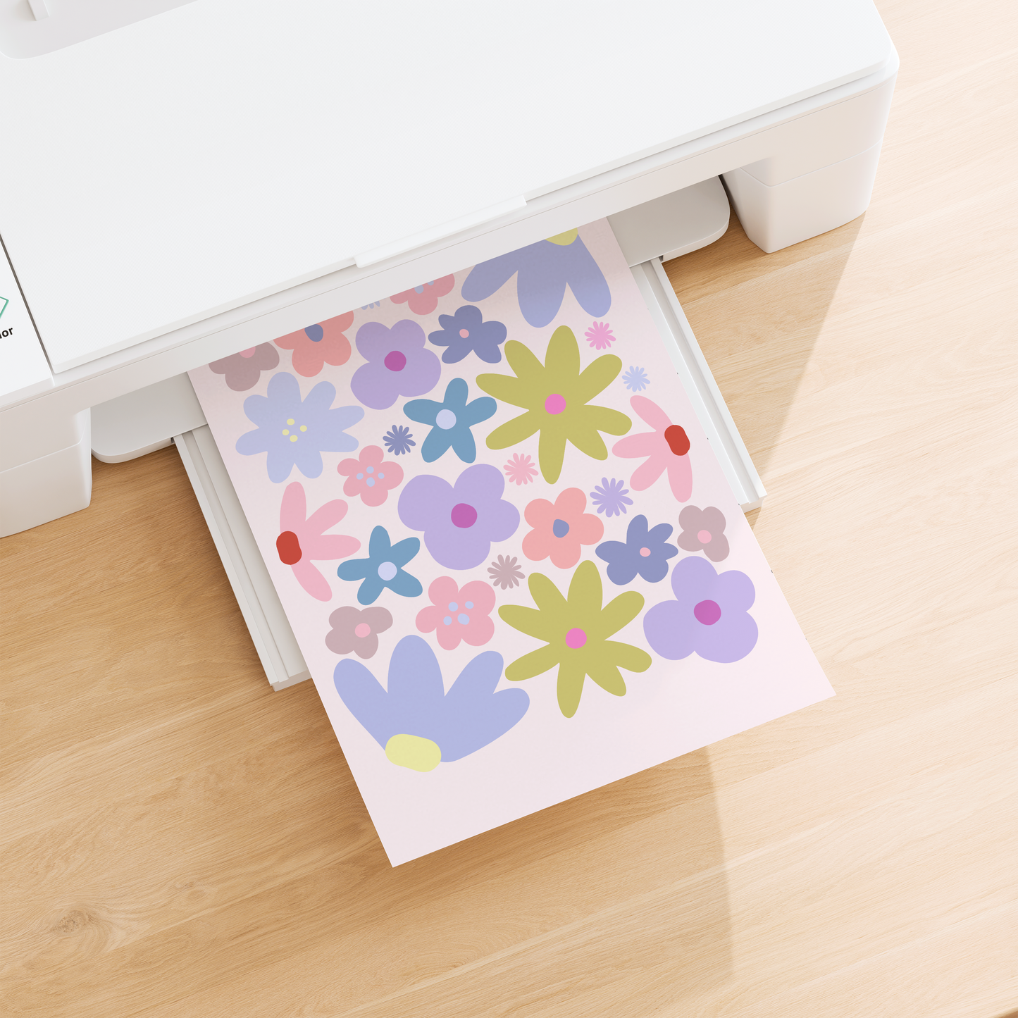 Retro Floral Nursery Poster Print