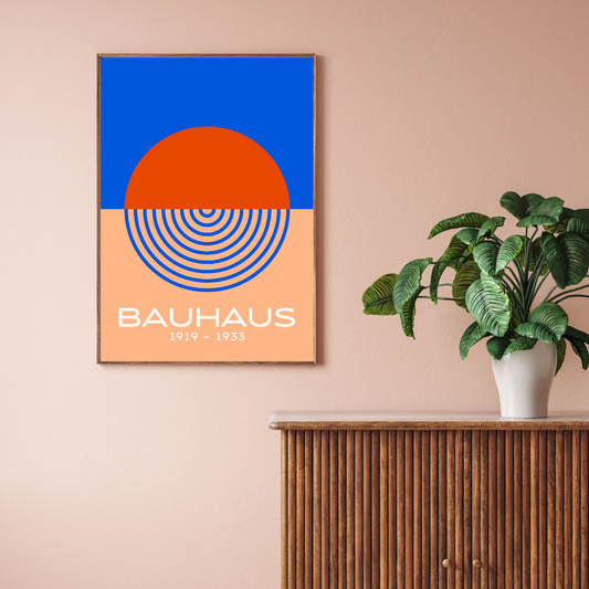 Bauhaus Exhibition Print (Orange and Blue)