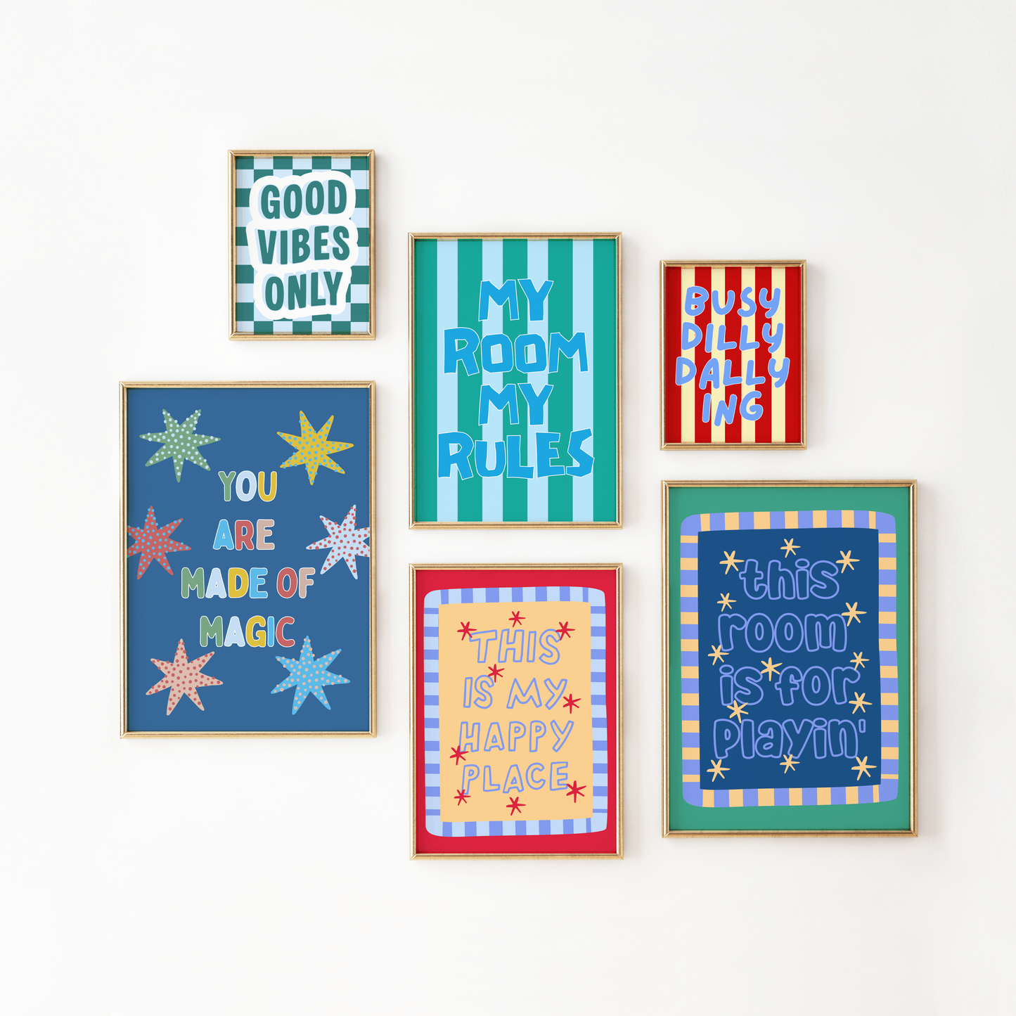 Busy Dilly Dallying Poster Print (Blue)