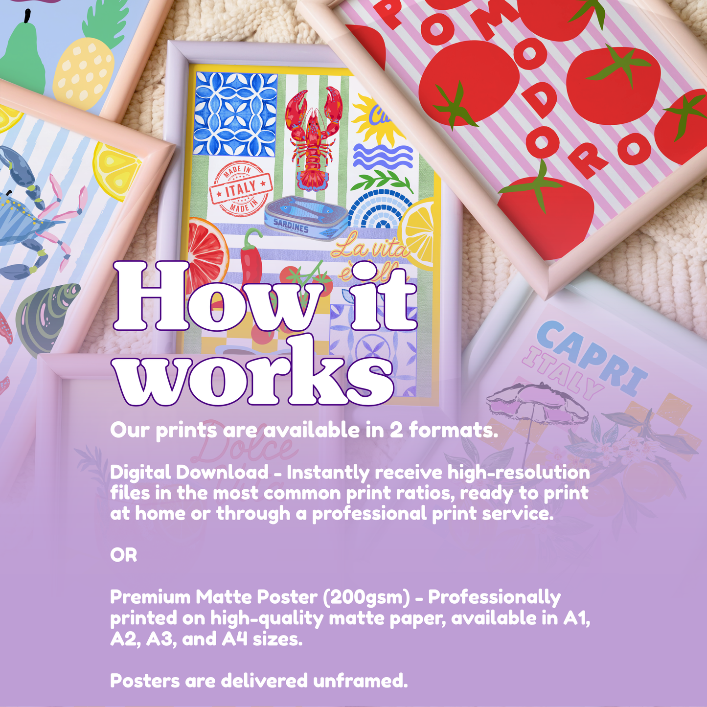 You, Me and the Sea Poster Print