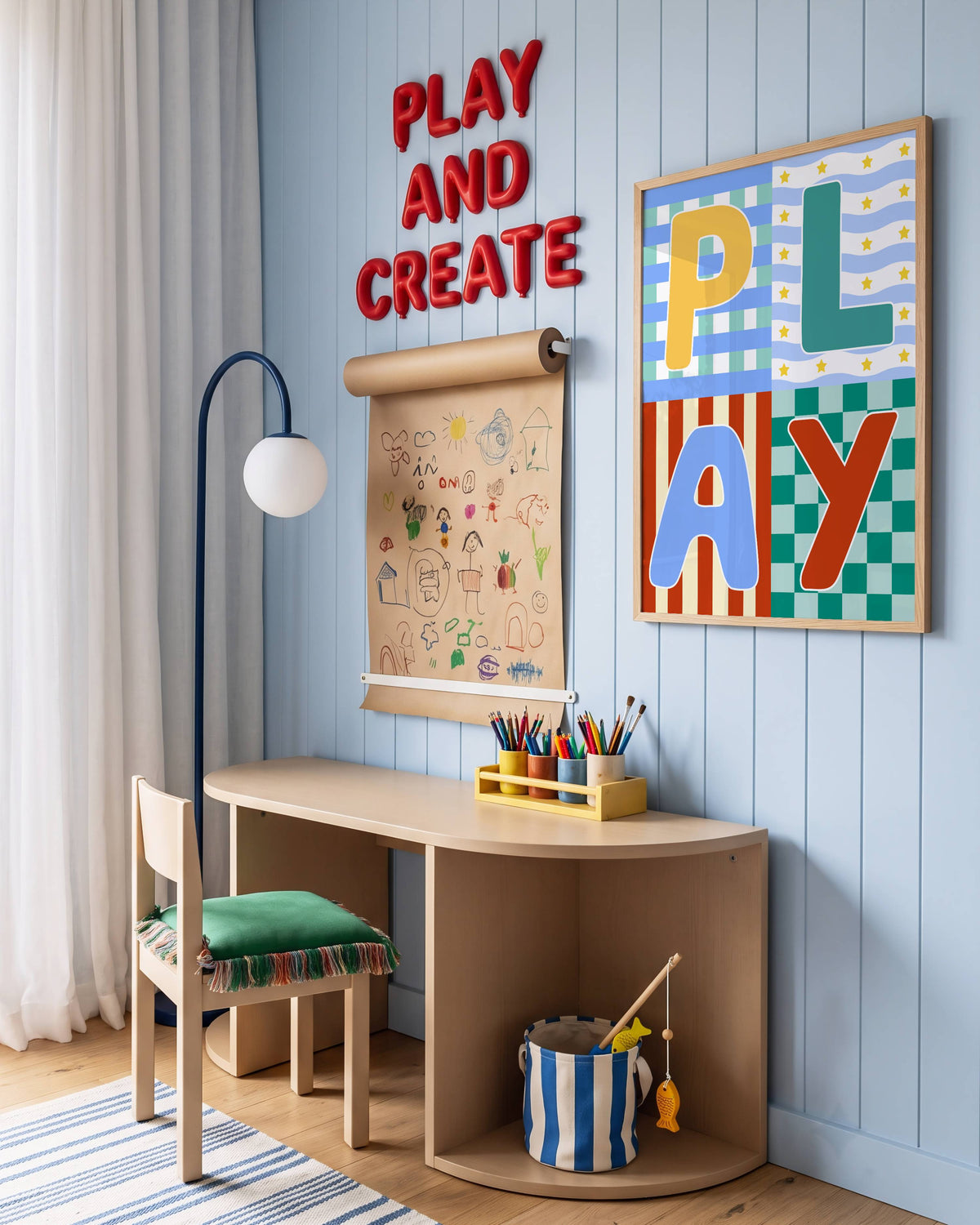 Play Patchwork Poster Print