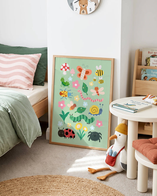 Garden of Bugs Poster Print