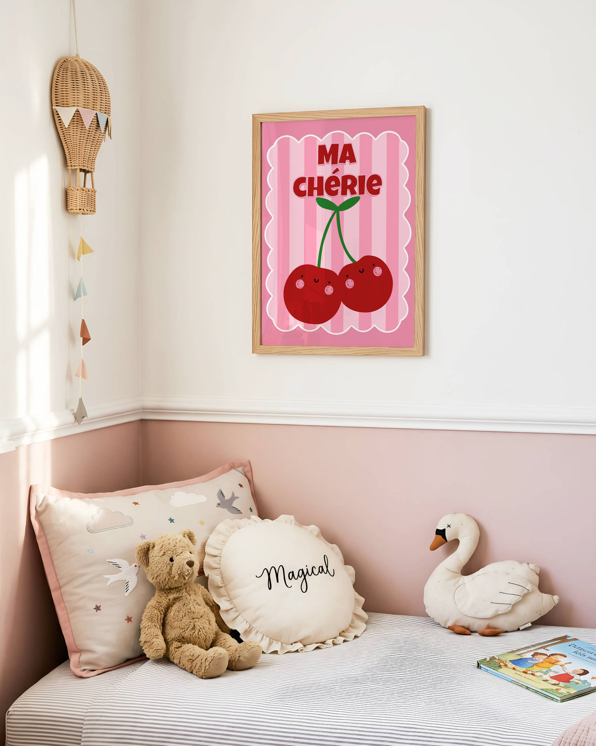 Ma Cherie Red Cherries Poster Print