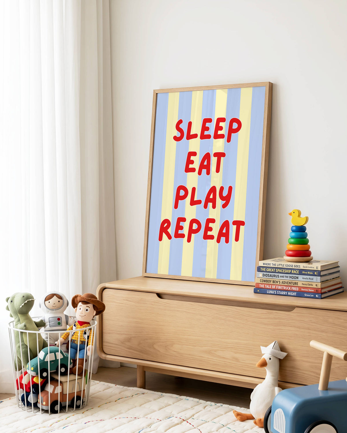 Sleep Eat Play Repeat Poster Print