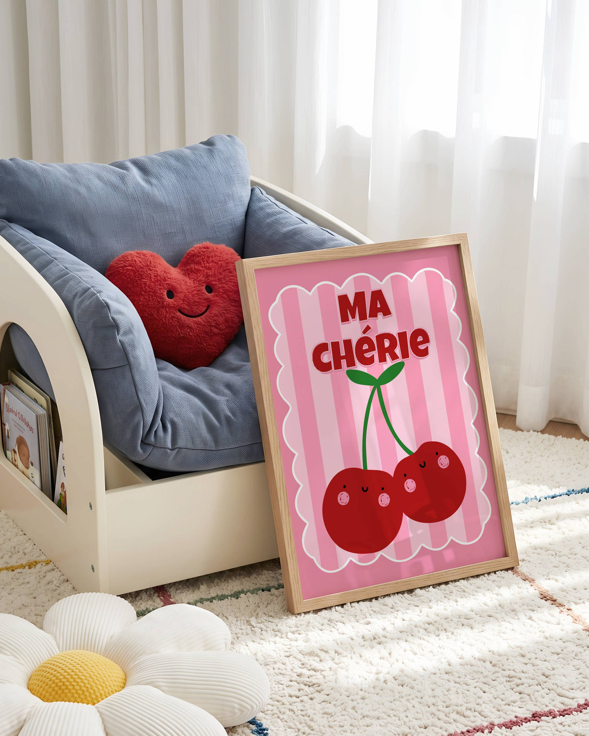 Ma Cherie Red Cherries Poster Print