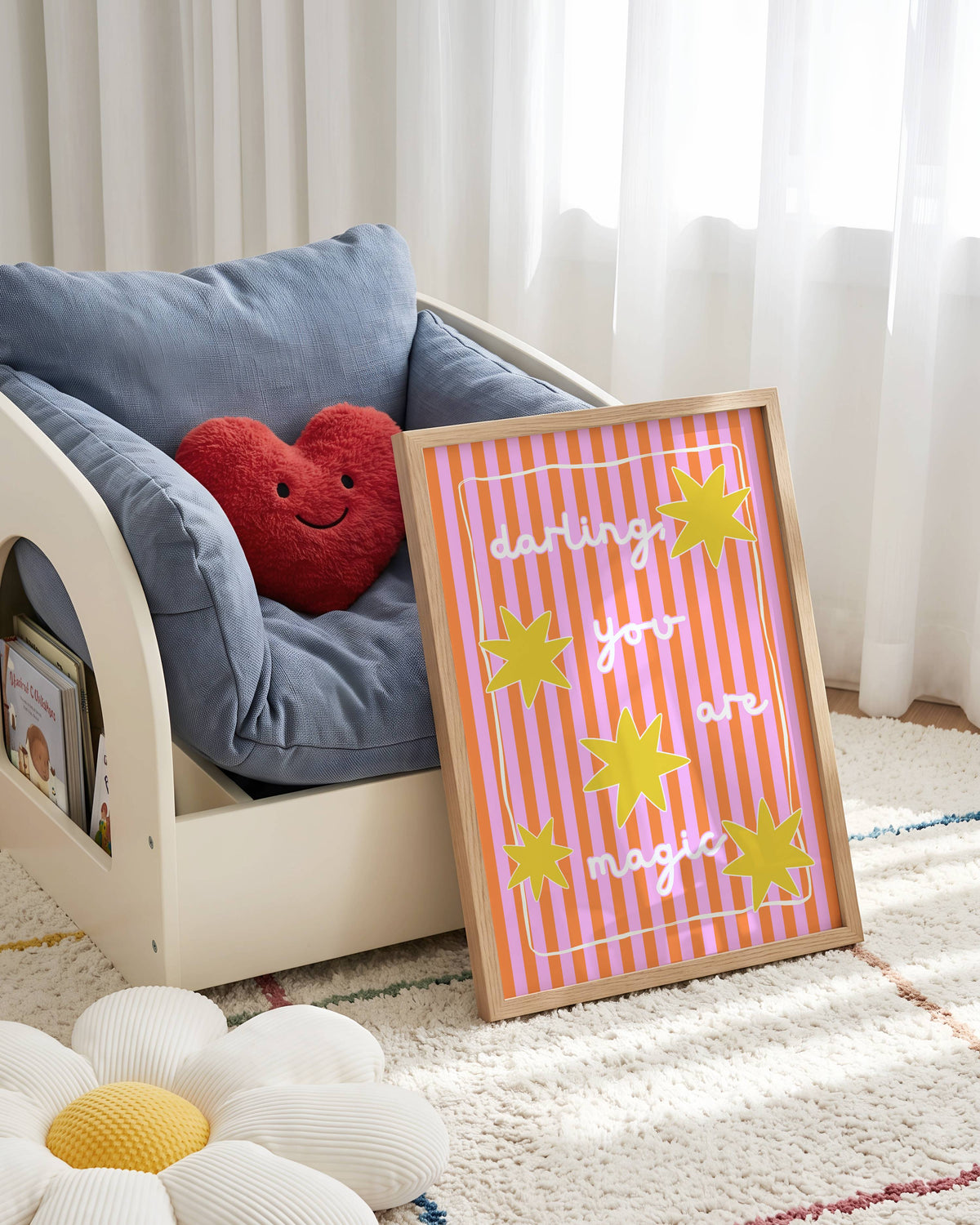 Darling, You Are Magic Poster Print (Pink and Orange)
