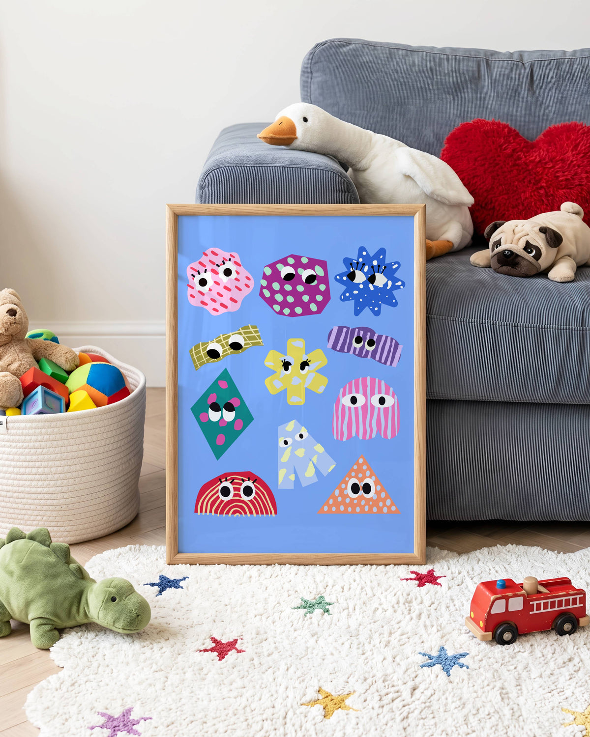 Colourful Abstract Shapes Poster Print