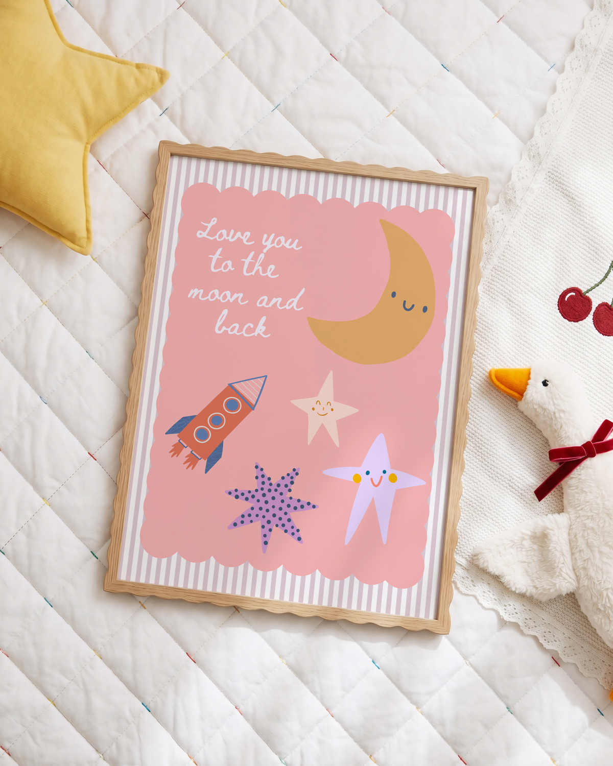 Love You To The Moon and Back Poster Print