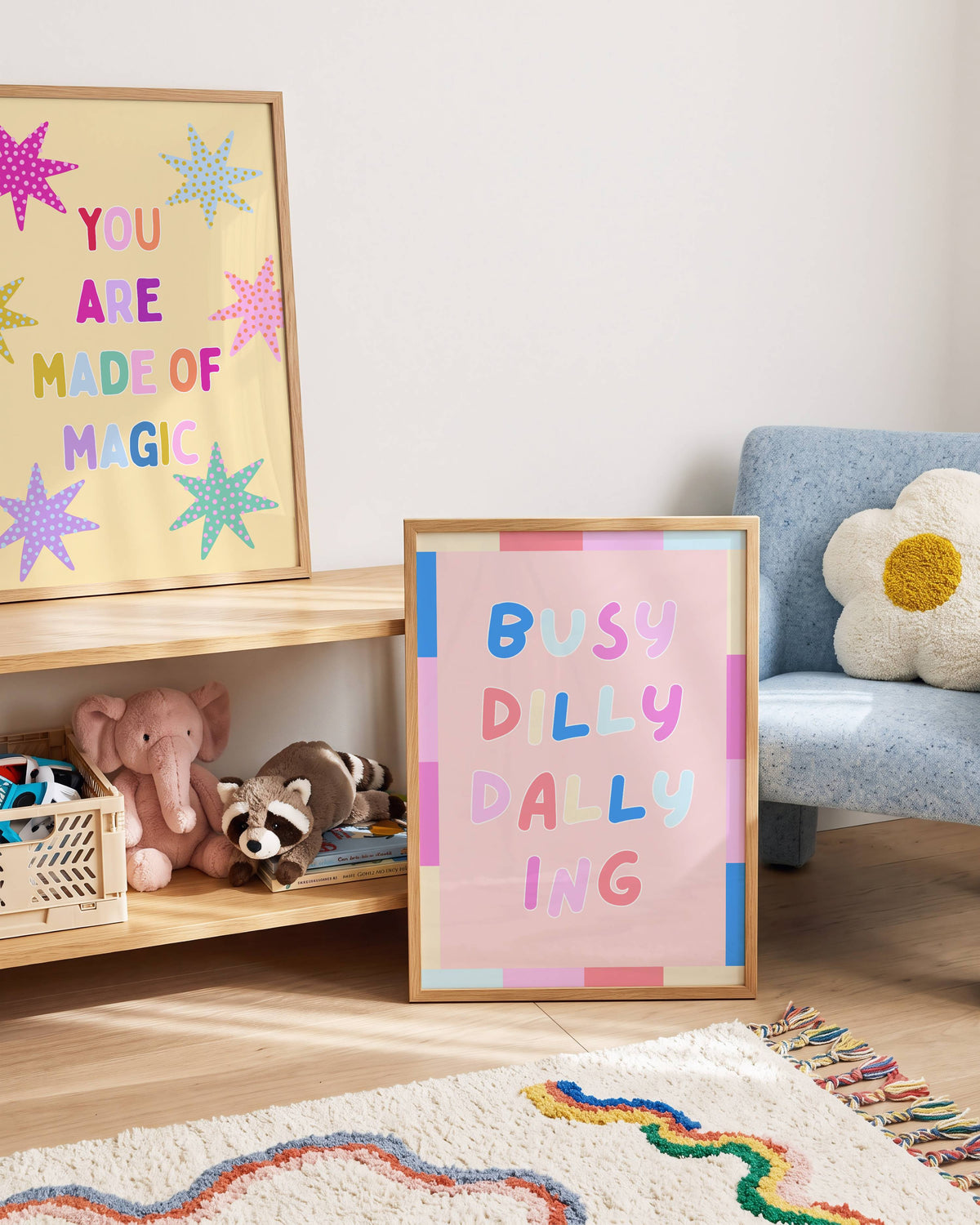Busy Dilly Dallying Poster Print (Peach)