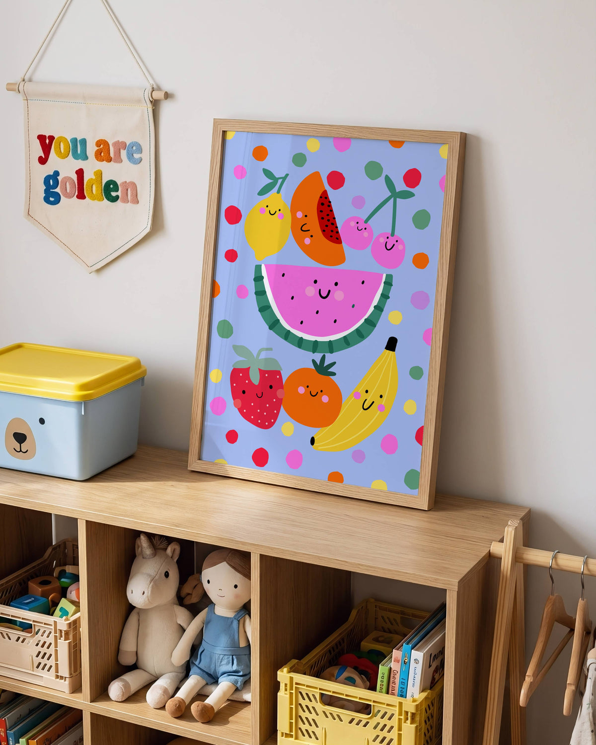Smiley Fruit Poster Print
