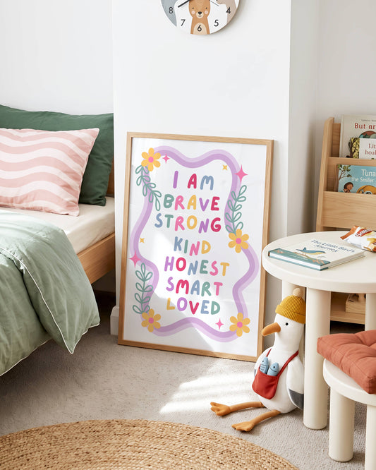 Positive Girls Affirmations Poster Print