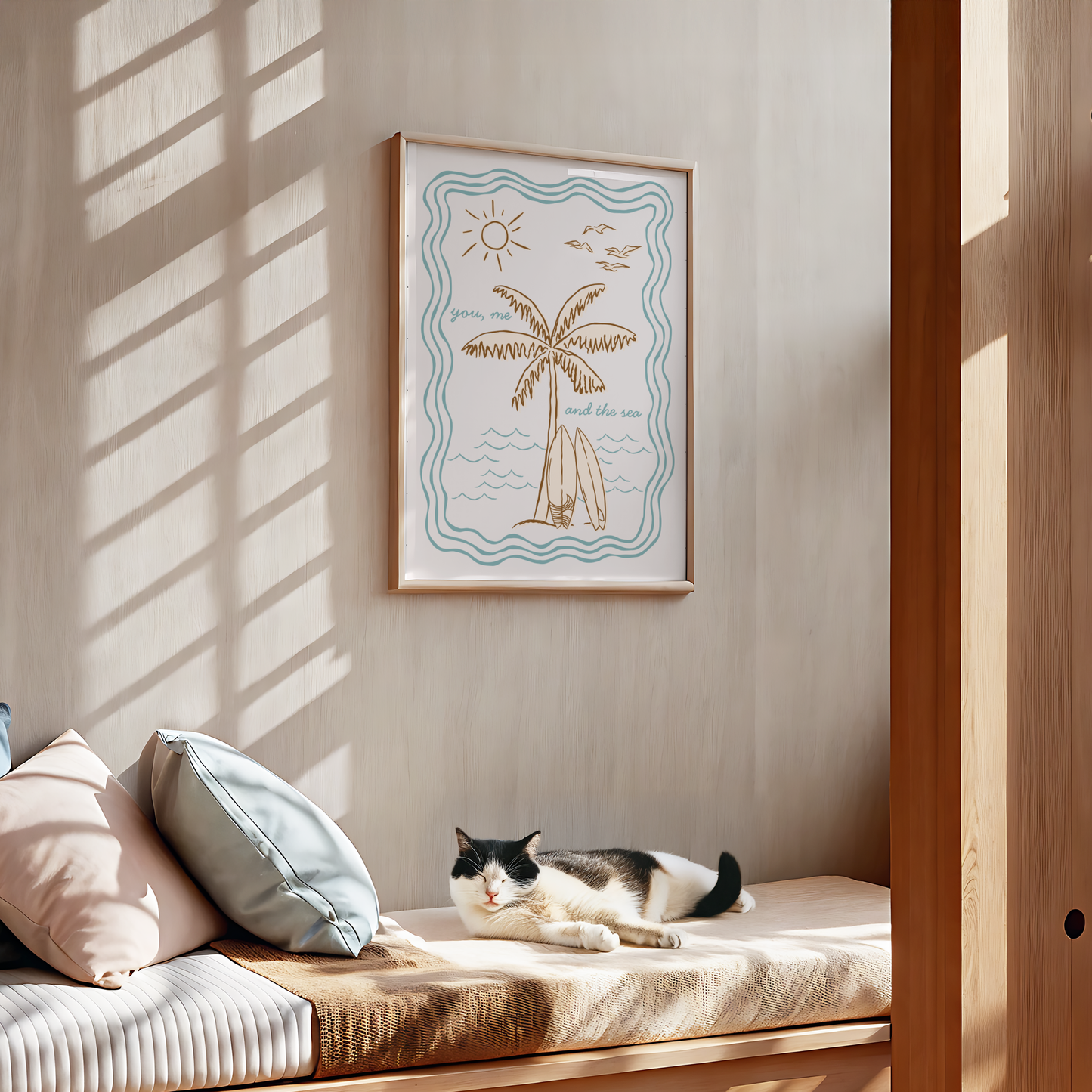 You, Me and the Sea Poster Print