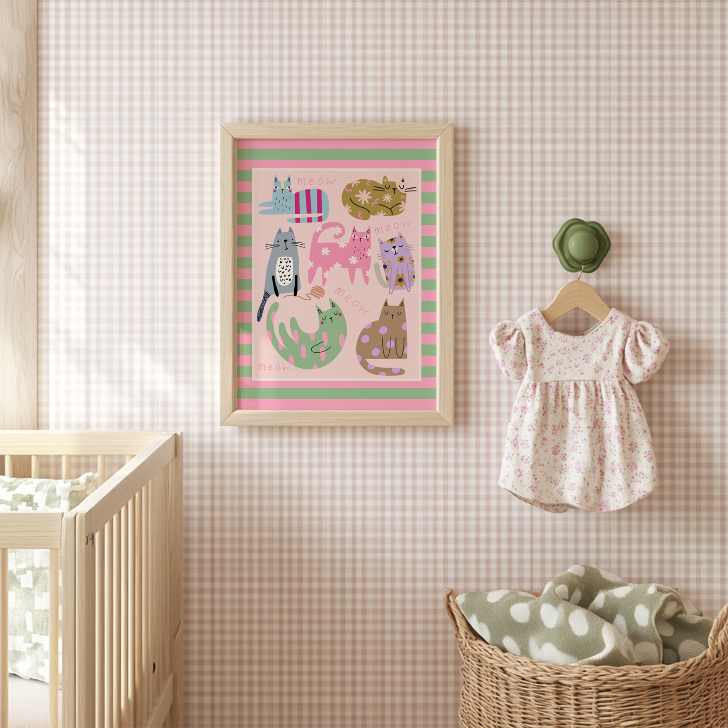 Colourful Cats Poster Print