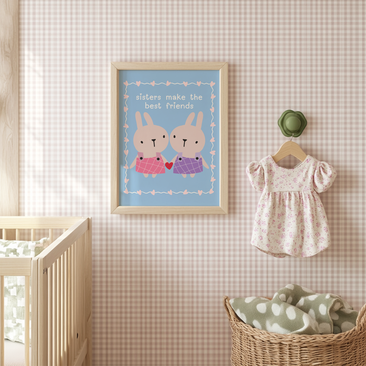 Sisters Make The Best Friends Poster Print (Blue)