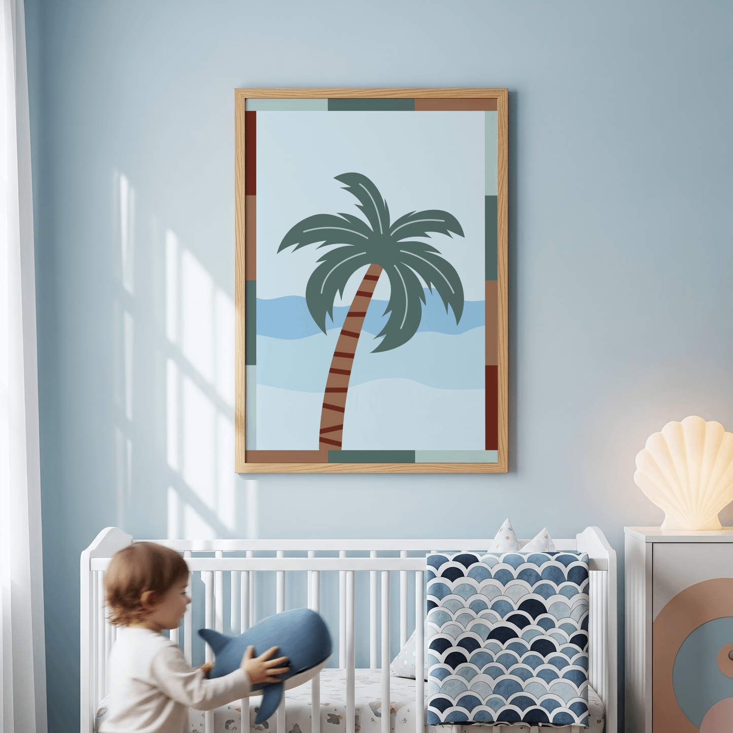 Coastal Palm Tree Poster Print