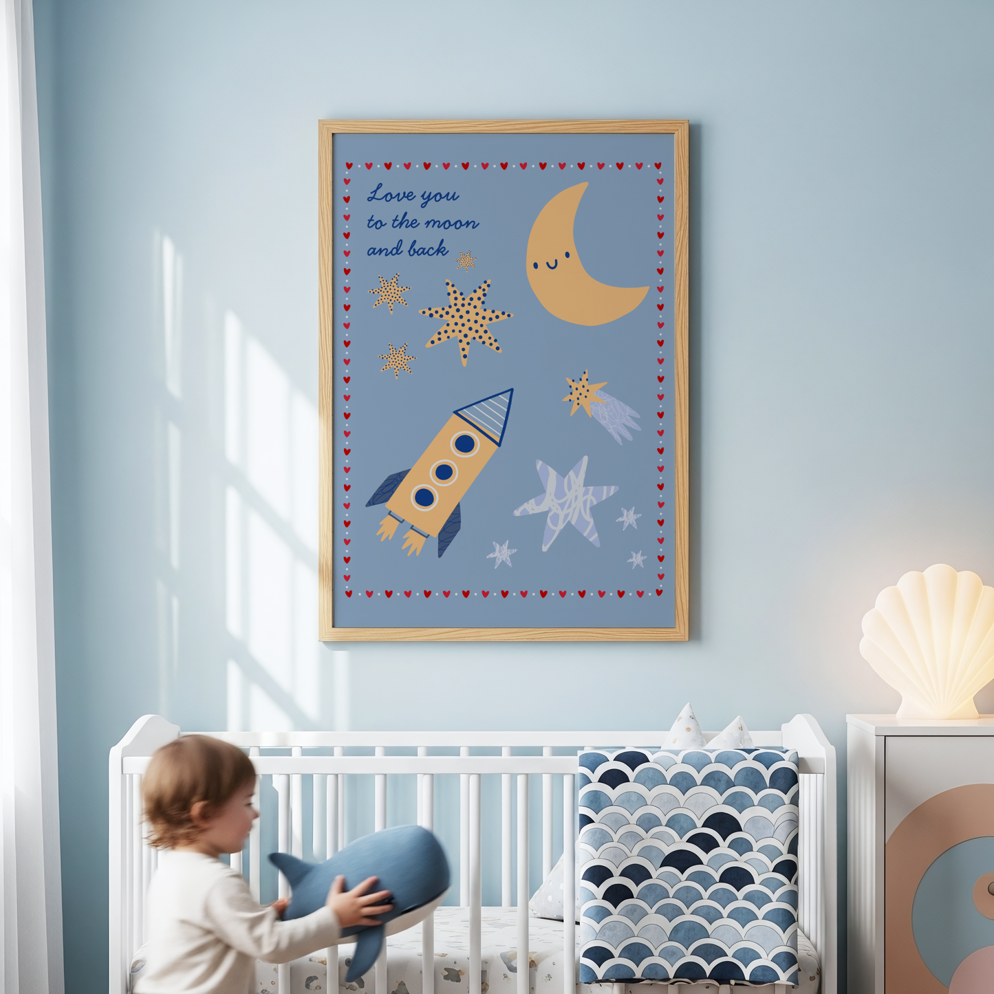 Love You To The Moon And Back Poster Print