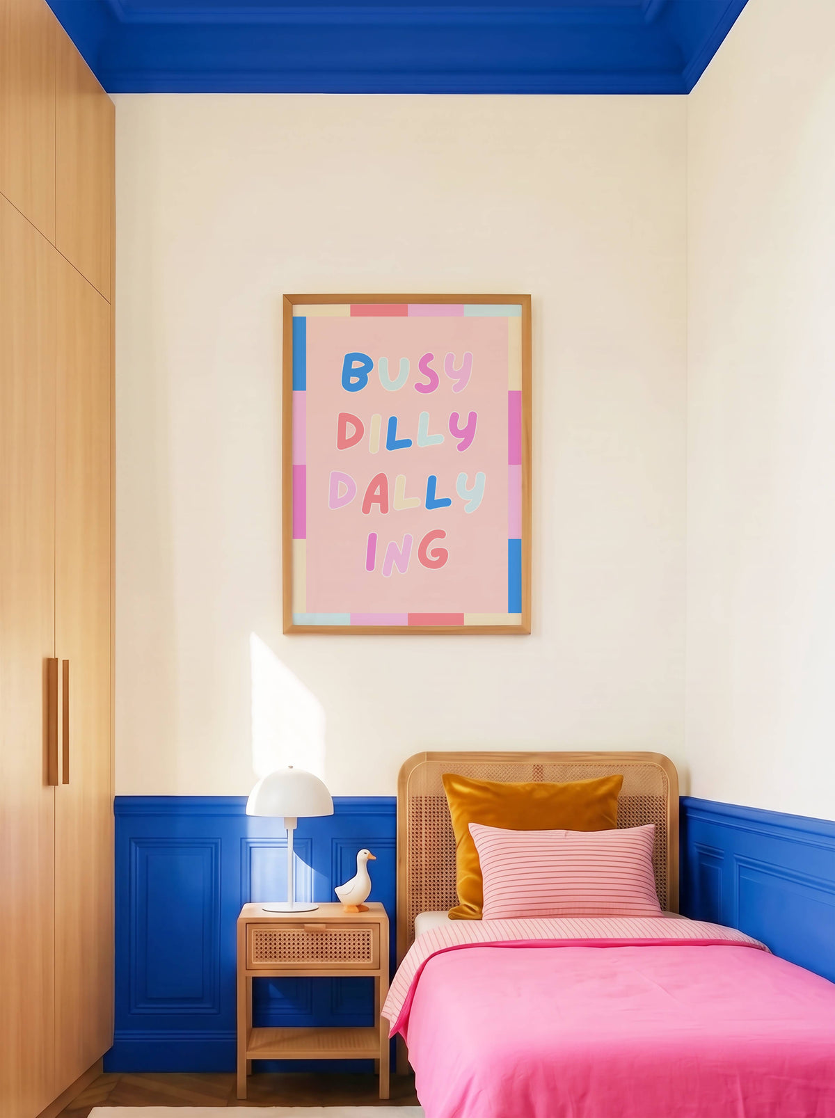 Busy Dilly Dallying Poster Print (Peach)