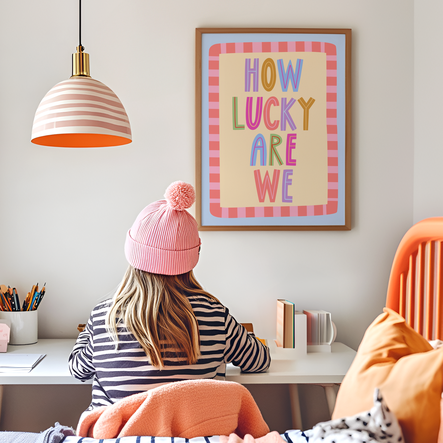 How Lucky Are We Poster Print