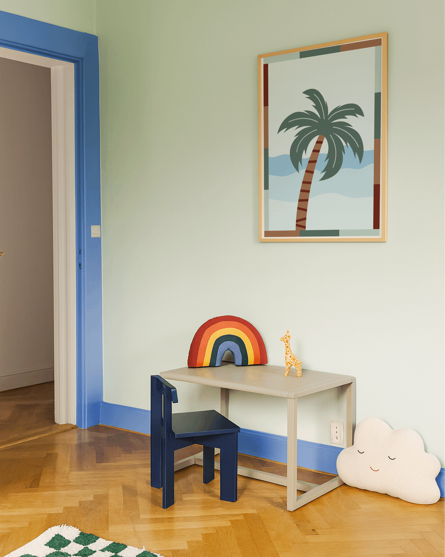 Coastal Palm Tree Poster Print
