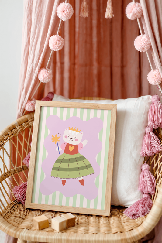 Cat Princess Poster Print