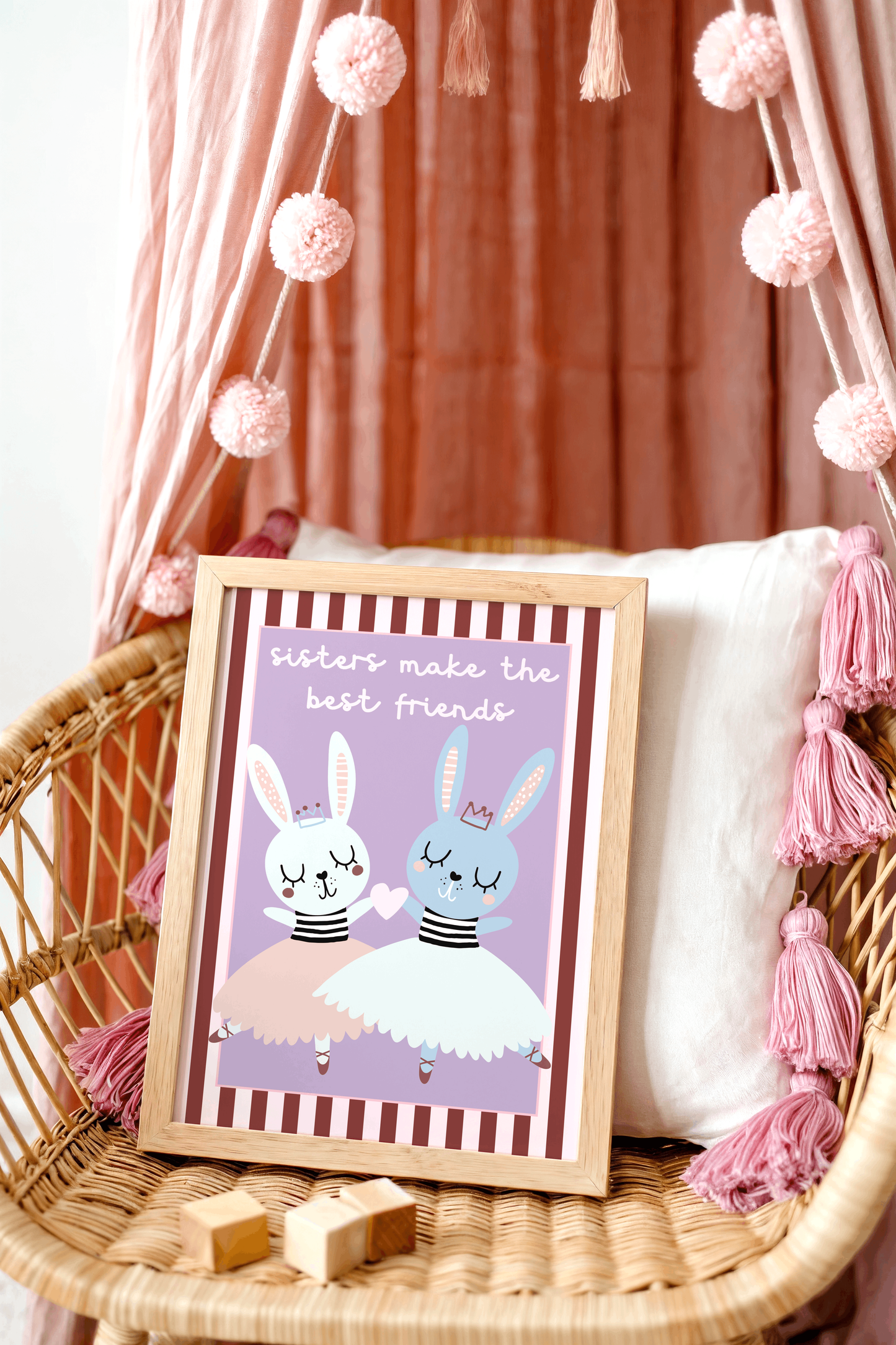 Sisters Make The Best Friends Poster Print