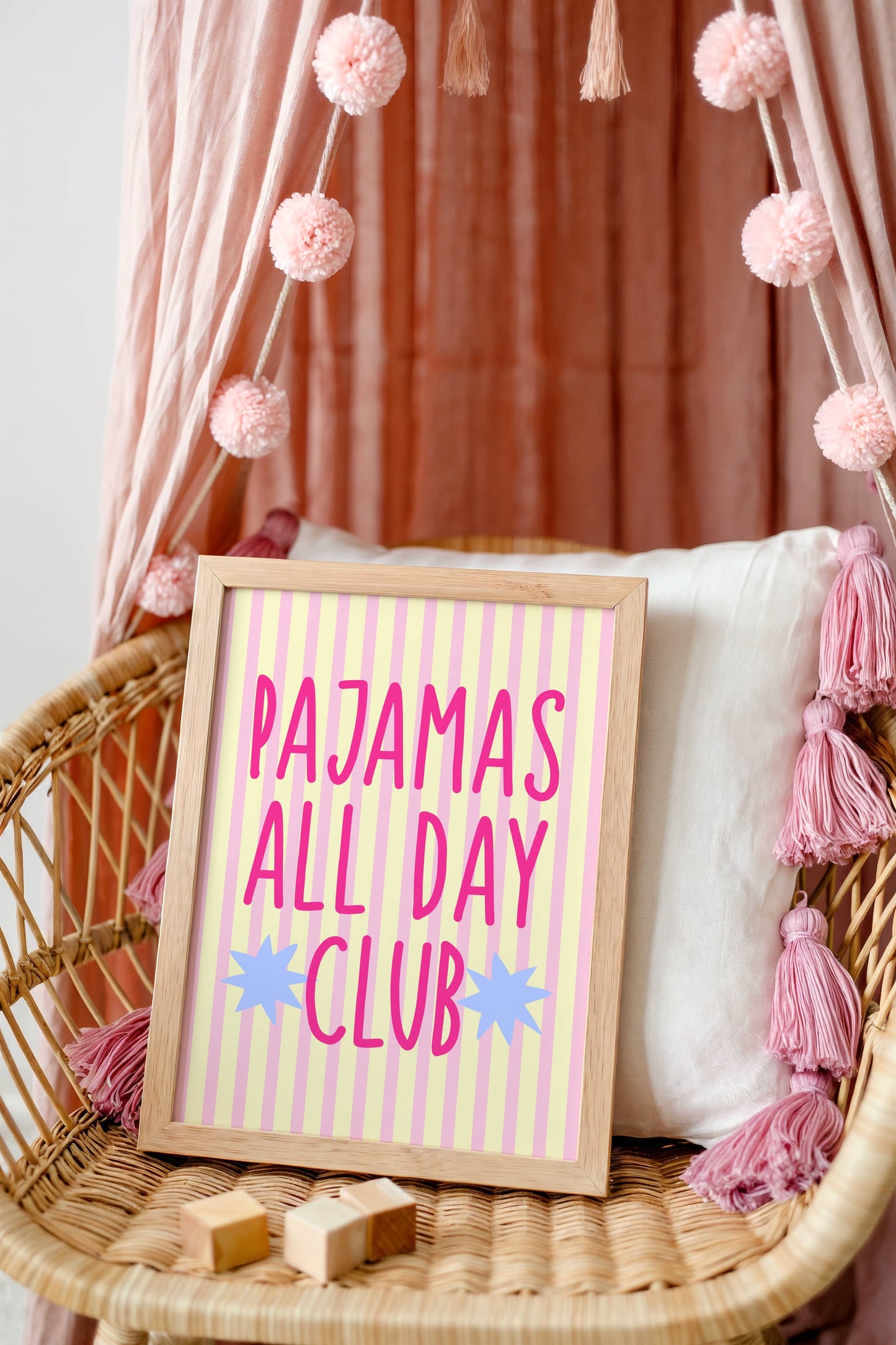 Pajamas All Day Club Poster Print