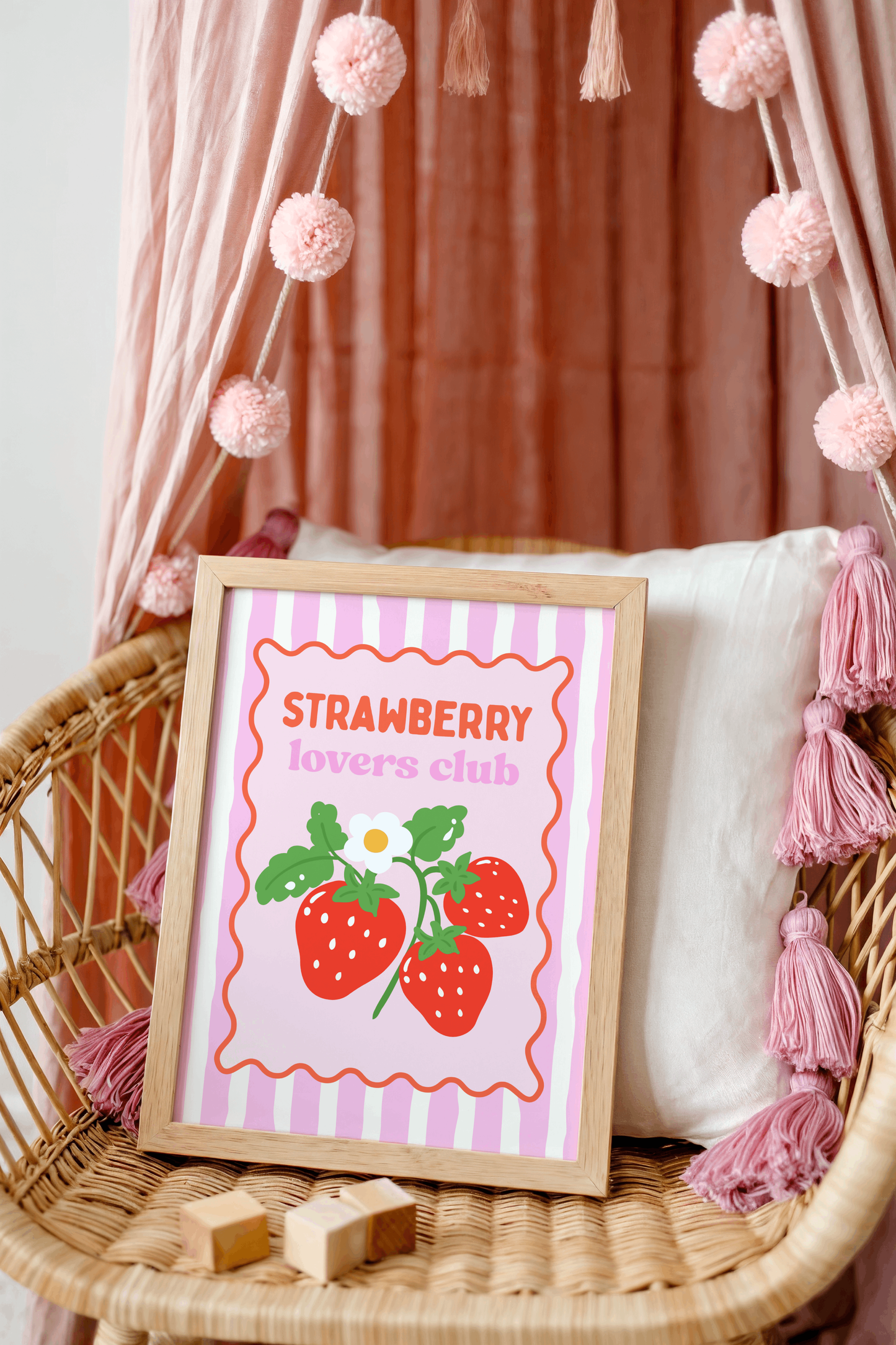 Strawberry Lovers Club Poster Print