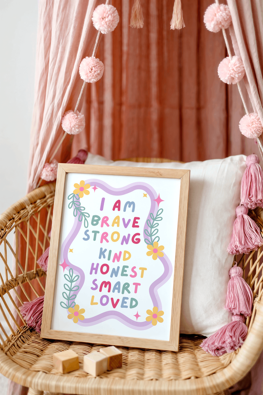Positive Girls Affirmations Poster Print