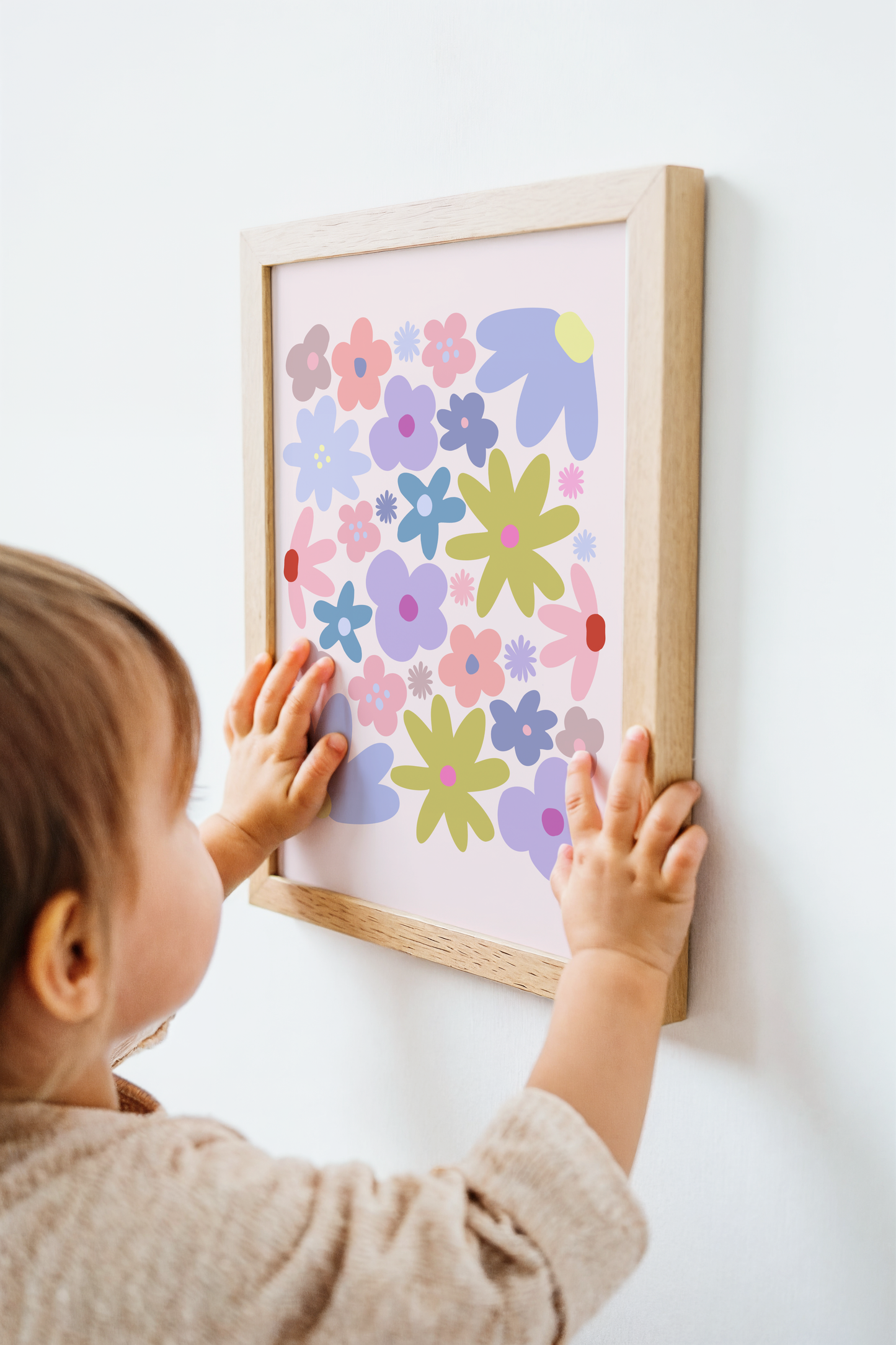 Retro Floral Nursery Poster Print