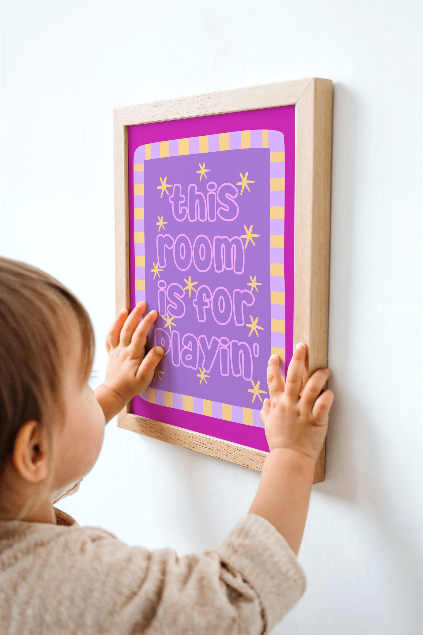 This Room Is For Playin' Poster Print (Pink/Purple)