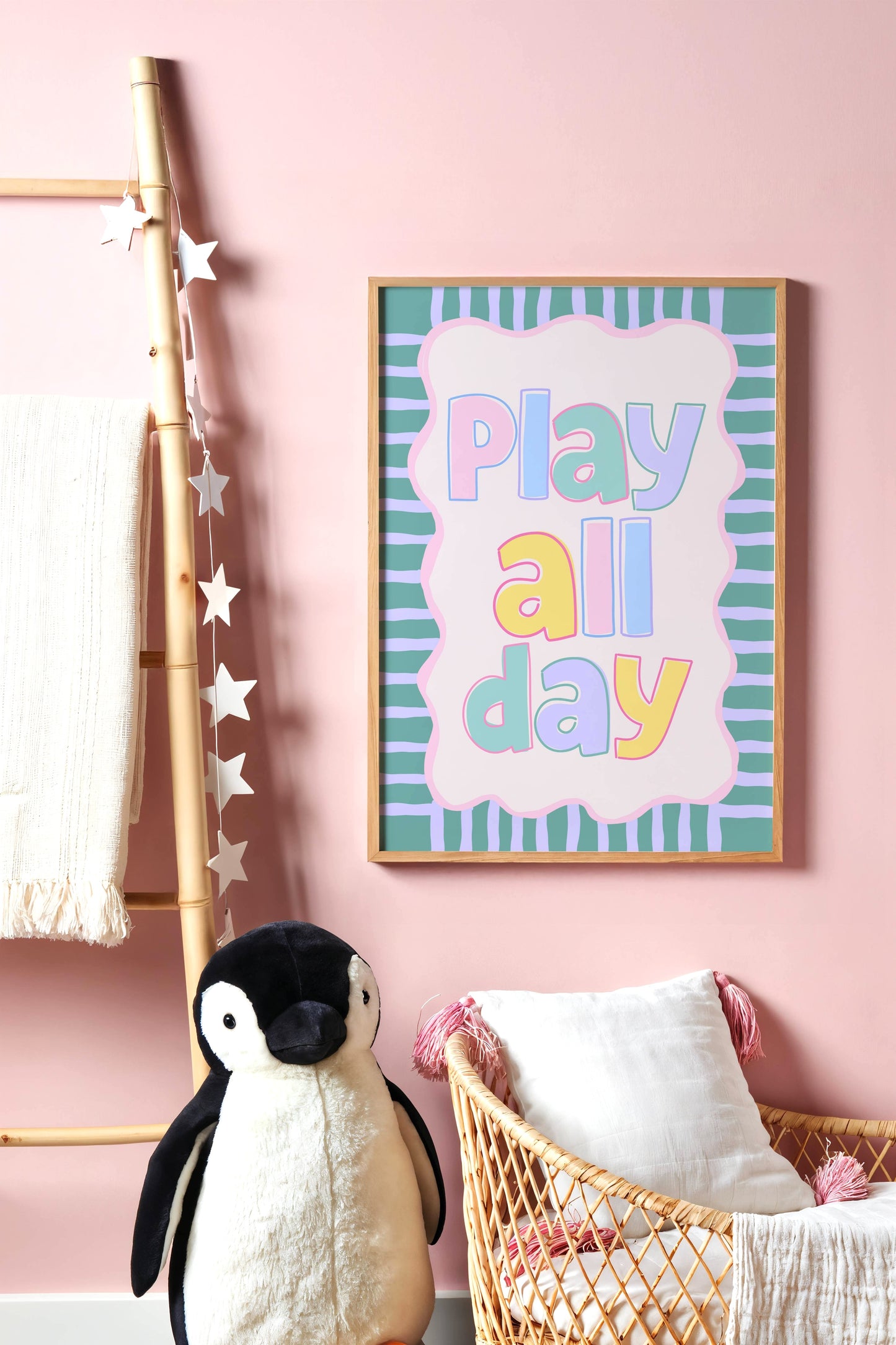 Play All Day Pastel Poster Print