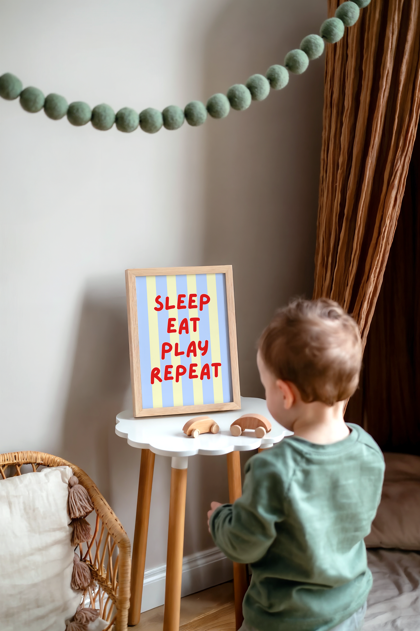 Sleep Eat Play Repeat Poster Print