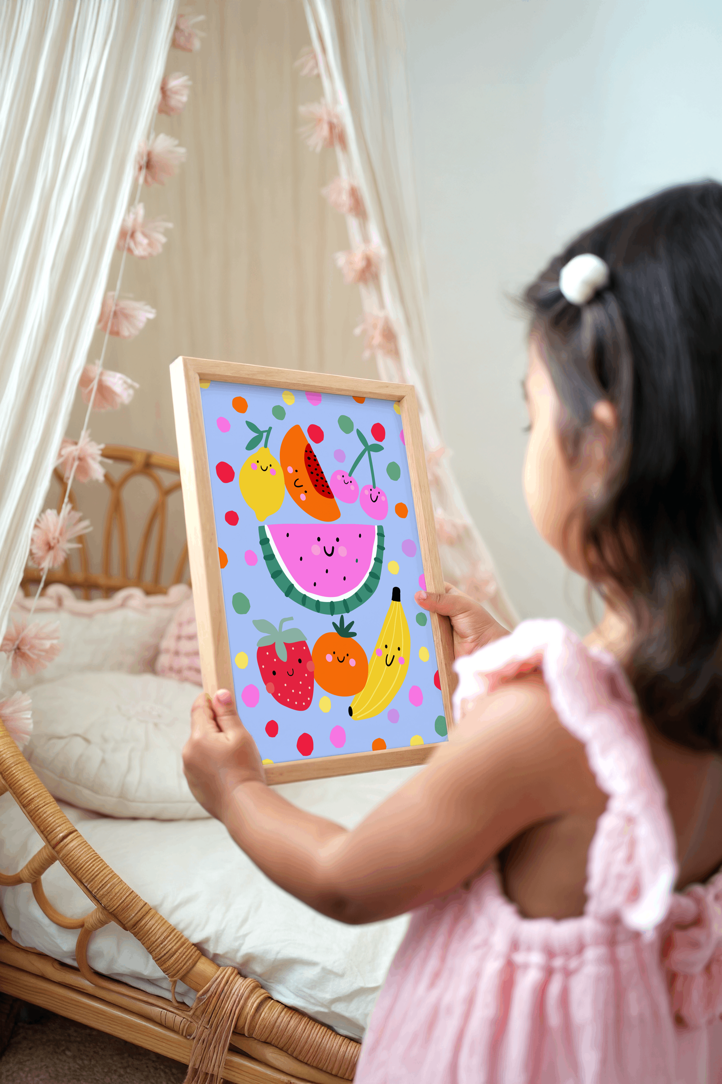 Smiley Fruit Poster Print