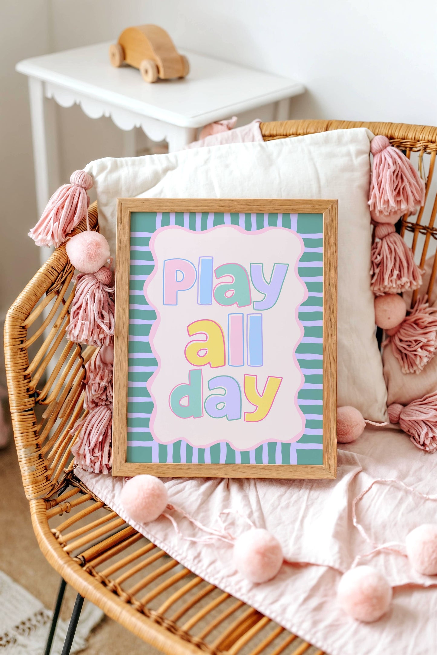 Play All Day Pastel Poster Print