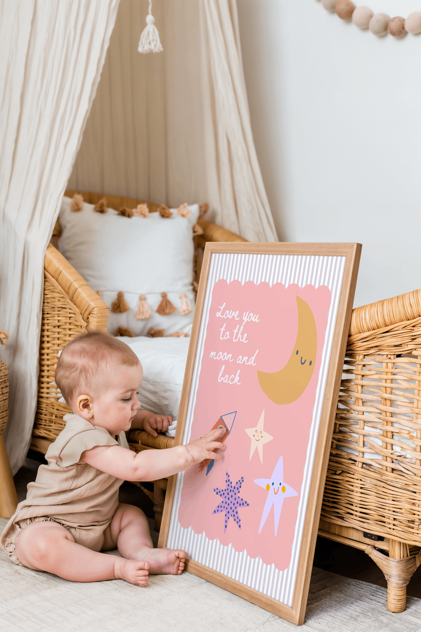 Love You To The Moon and Back Poster Print