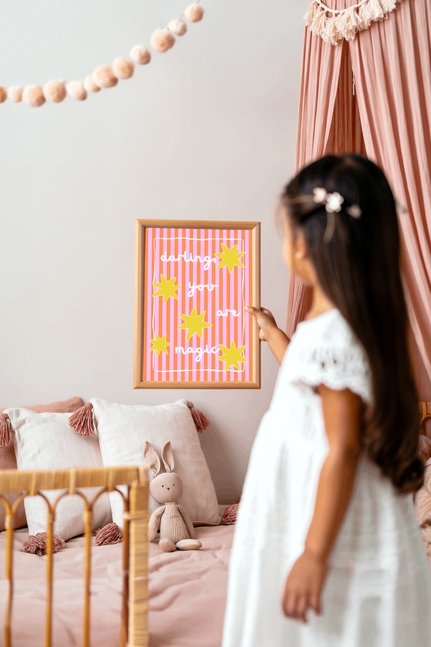 Darling, You Are Magic Poster Print (Pink and Orange)
