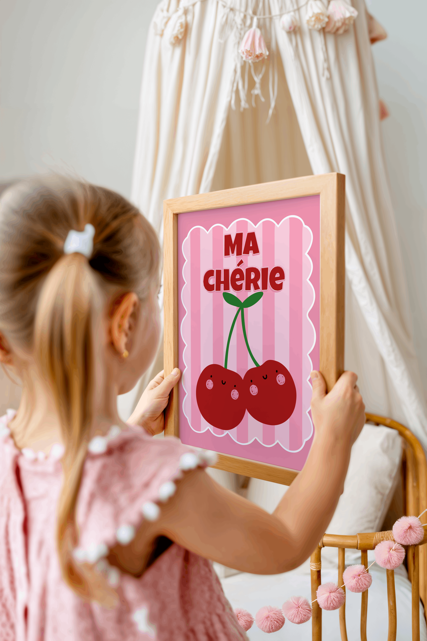 Ma Cherie Red Cherries Poster Print