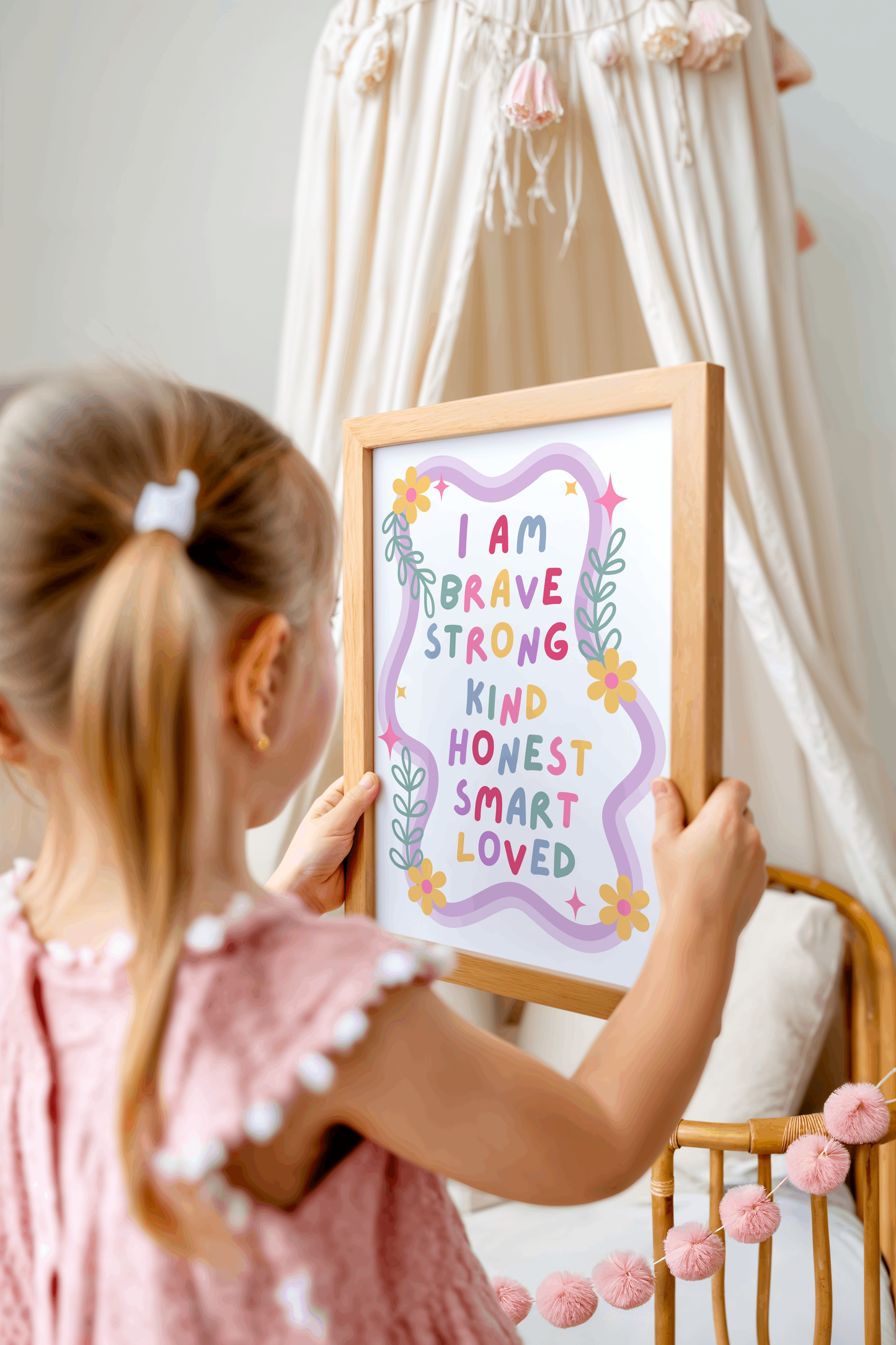 Positive Girls Affirmations Poster Print