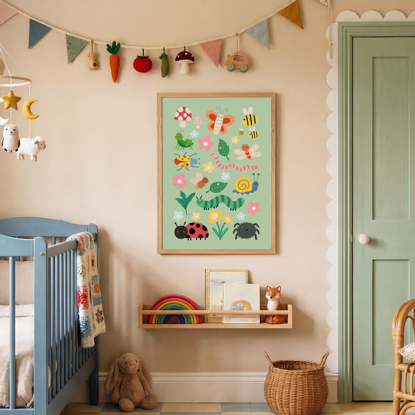 Garden of Bugs Poster Print