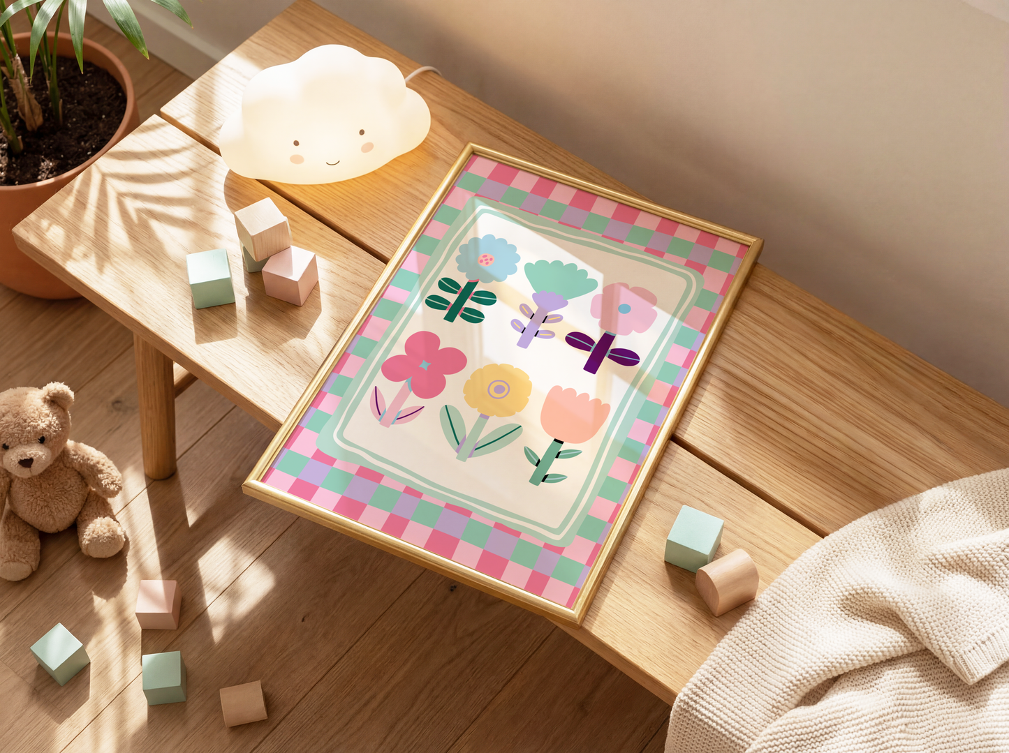 Pastel Flowers Poster Print