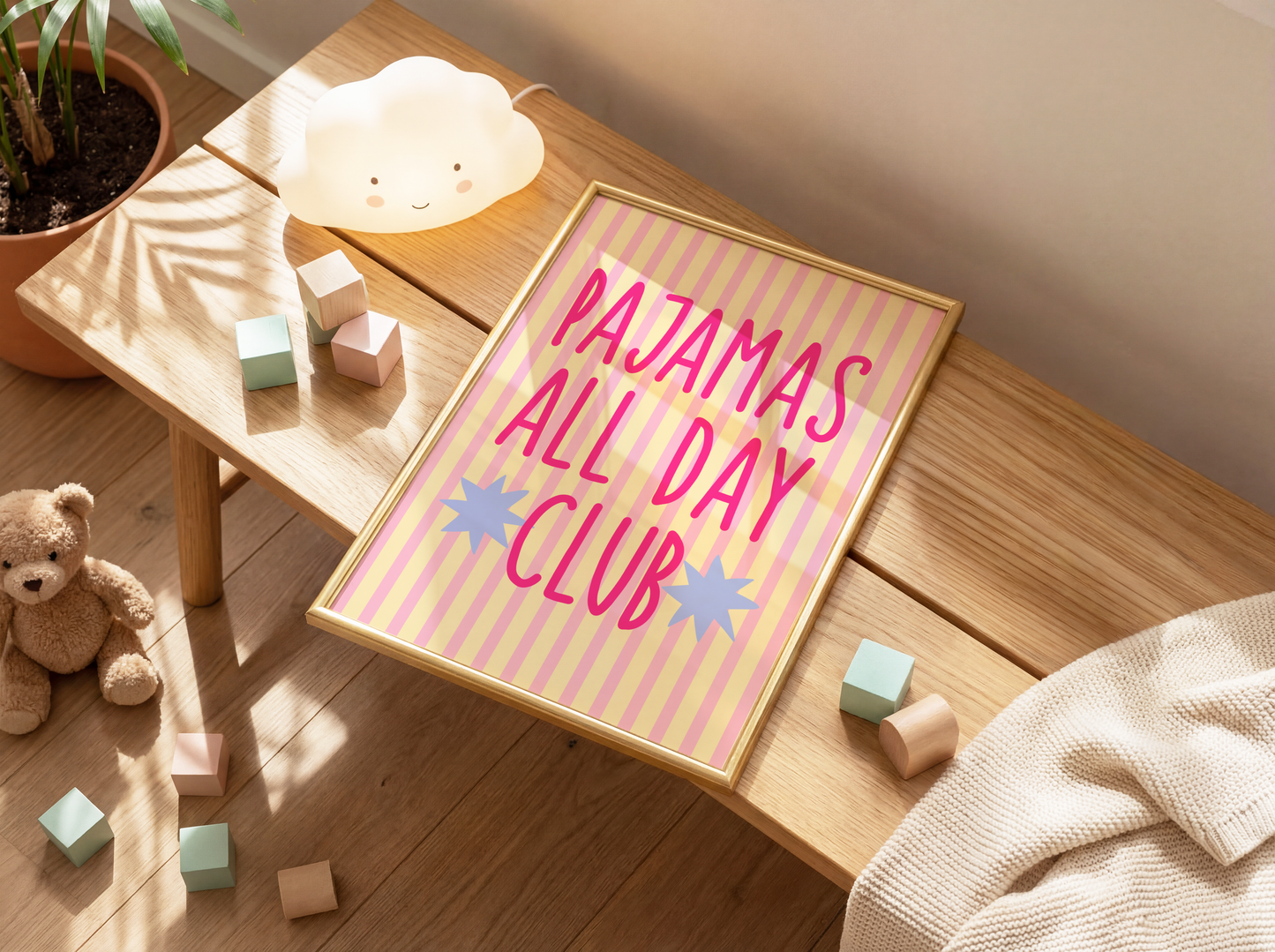 Pajamas All Day Club Poster Print
