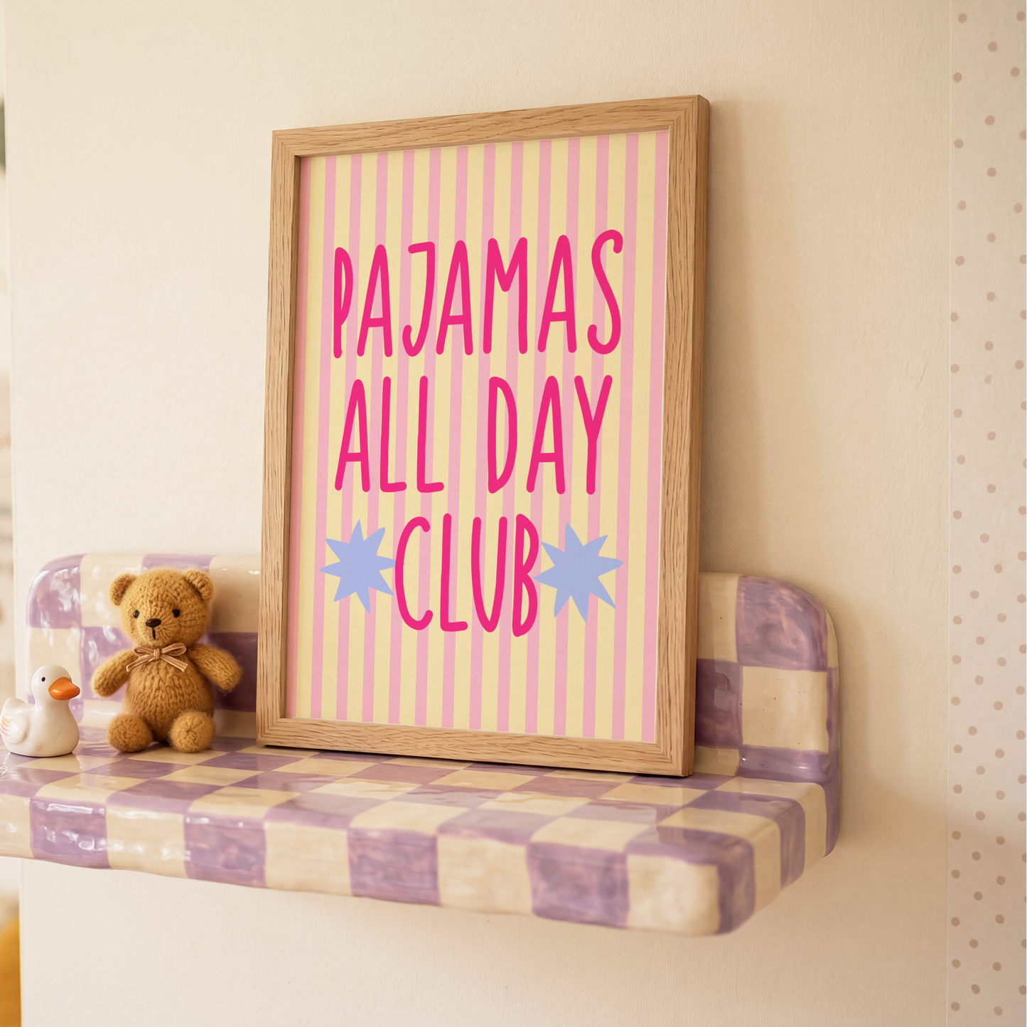 Pajamas All Day Club Poster Print