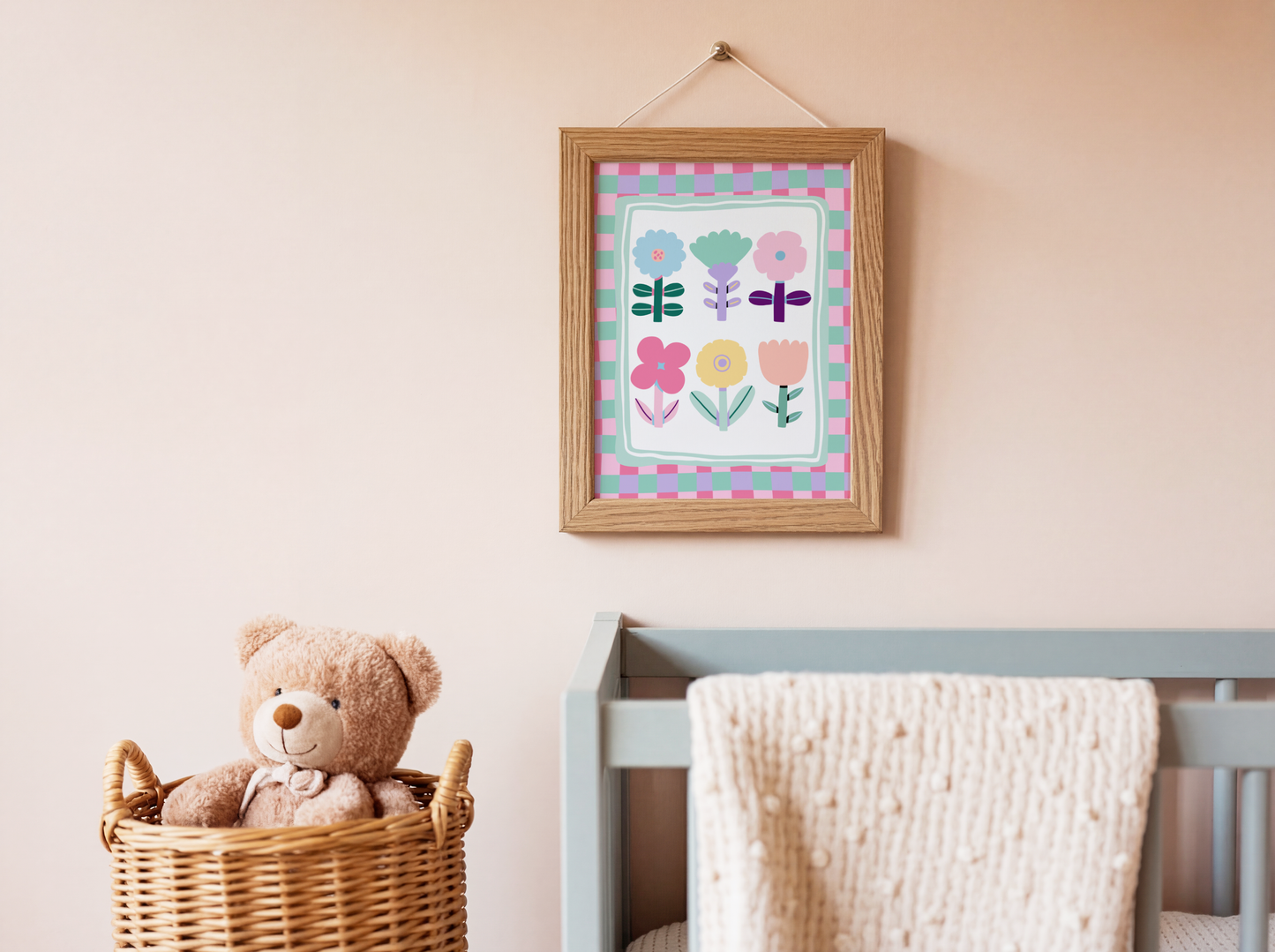 Pastel Flowers Poster Print