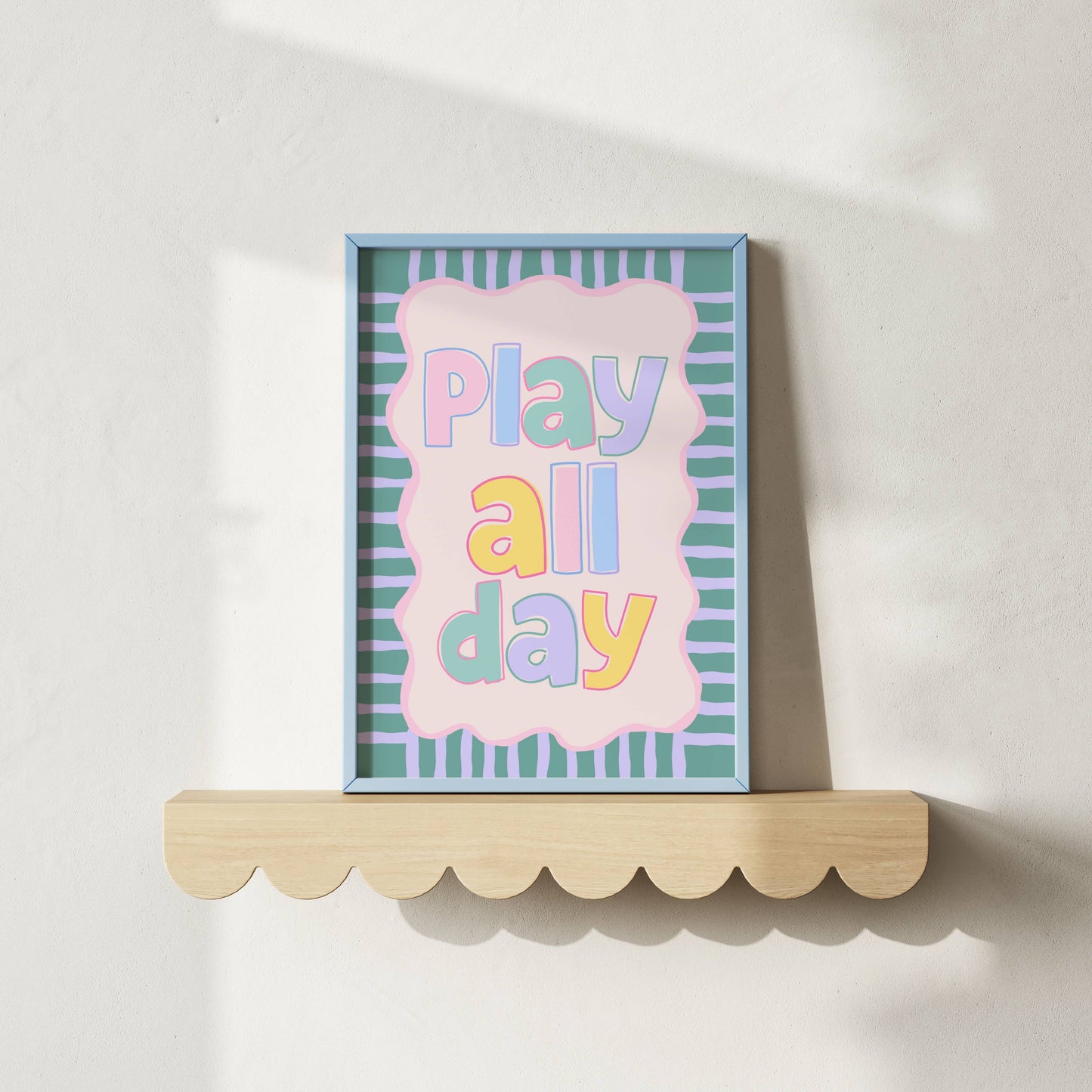 Play All Day Pastel Poster Print