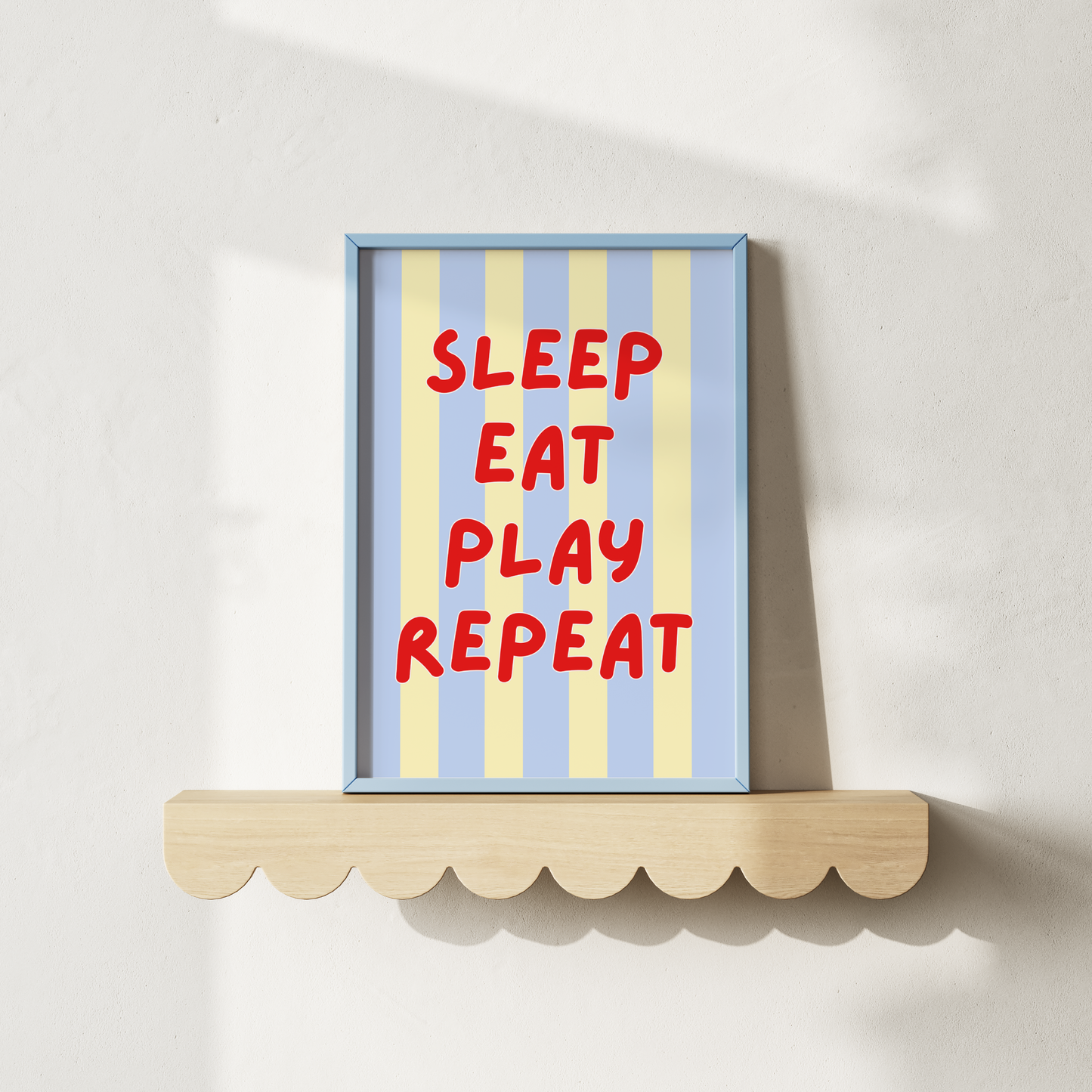 Sleep Eat Play Repeat Poster Print